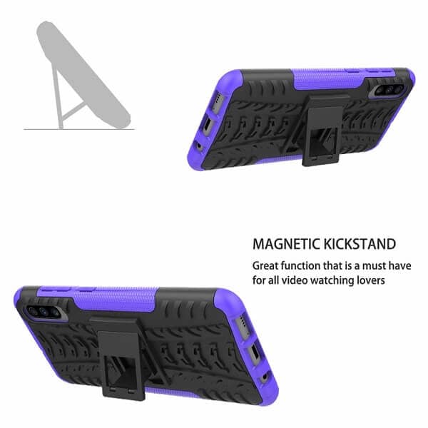 Samsung Galaxy A70 Heavy Duty Case Shockproof Rugged Protective Cover (Purple)