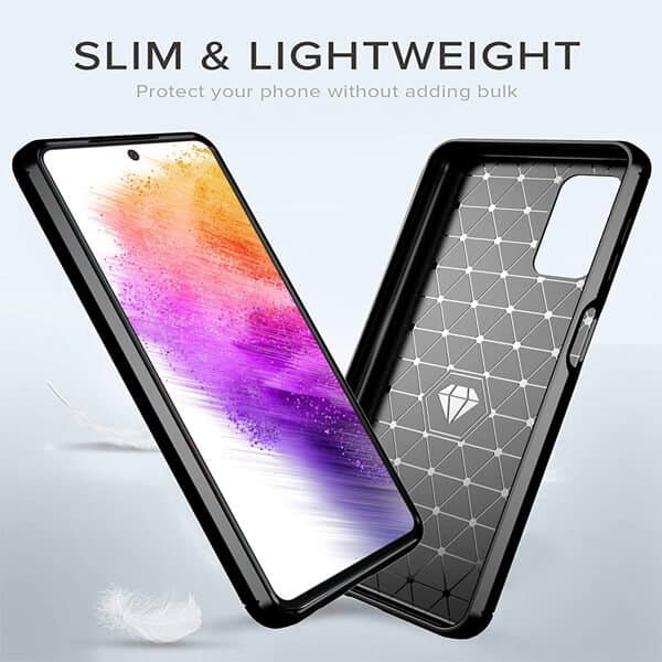 Samsung Galaxy A73 5G Case Shockproof Heavy Duty Rugged Anti Knock Back Cover (Black)