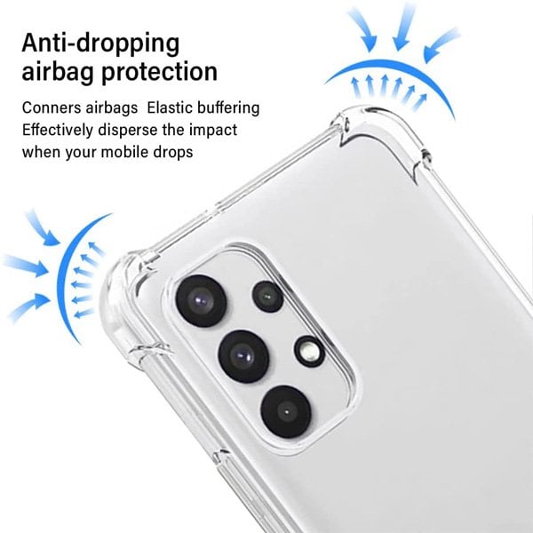 Samsung Galaxy A73 5G Clear Case Shockproof Heavy Duty Gel Air Cushion Cover