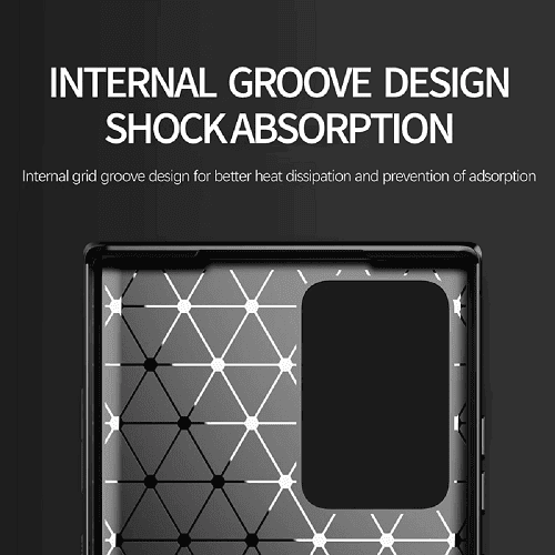 Samsung Galaxy Note 20 Shockproof Heavy Duty Rugged Matte Carbon Fiber Case Cover (Black)