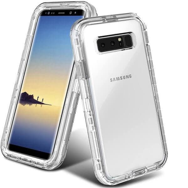 Samsung Galaxy Note 8 Case Clear Drop Resistant Defender Tough Bumper Heavy Duty Shockproof Back Cover
