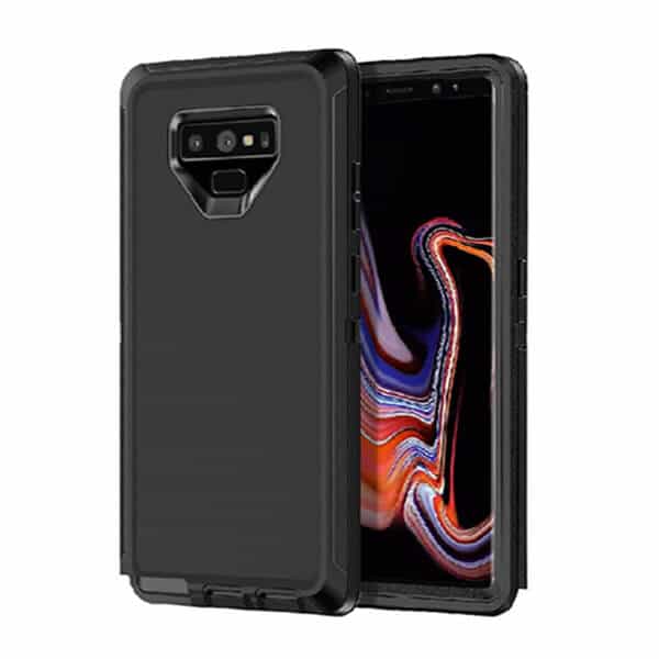 Samsung Galaxy Note 9 Case Drop Resistant Defender Tradies Heavy Duty Rugged Shockproof Tough Cover (Black)