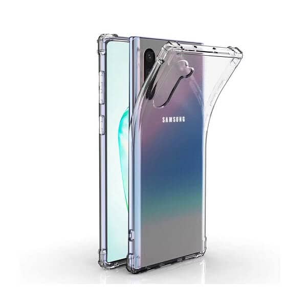 Samsung Galaxy Note10 Clear Case Slim With 4 Corners [Shock Absorption] Hard Back Soft Bumper Cover