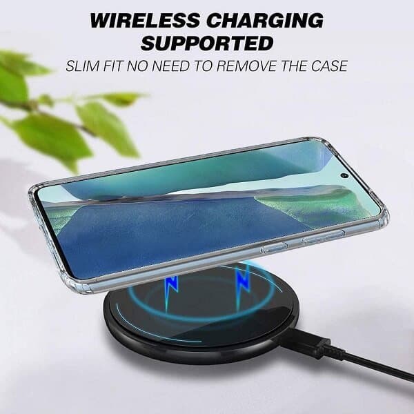 Samsung Galaxy Note20 Clear Case Slim With 4 Corners [Shock Absorption] Hard Back Soft Bumper Cover