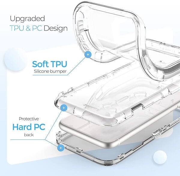 Samsung Galaxy S10 Plus Case Clear Drop Resistant Defender Tough Bumper Heavy Duty Shockproof Back Cover