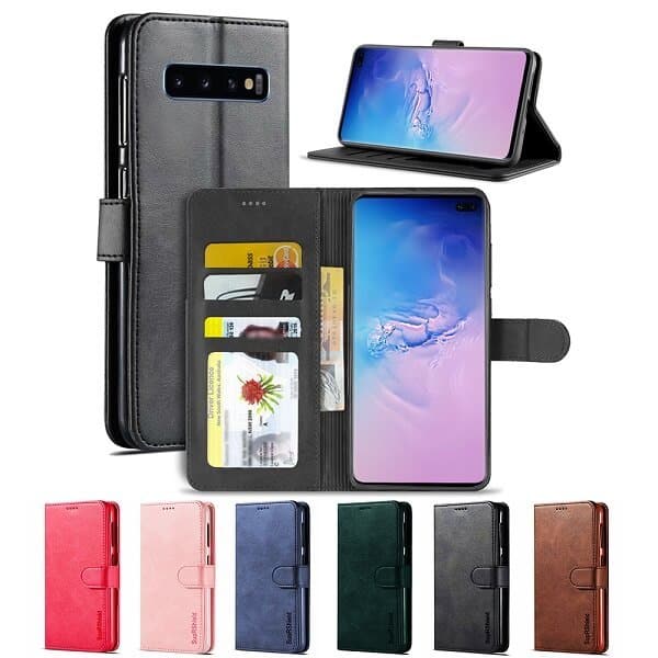 Samsung Galaxy S10+ S10 Plus Genuine SupRShield Wallet Leather Flip Stand Magnetic Case Cover