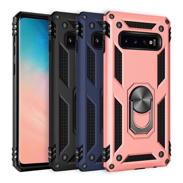 Samsung Galaxy S10 Shockproof Magnetic Car Mount Ring Heavy Duty Case Cover