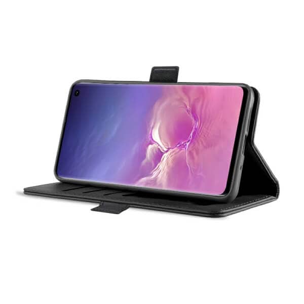 Samsung Galaxy S10 Genuine SupRShield Wallet Leather Flip Stand Magnetic Case Cover (Black)