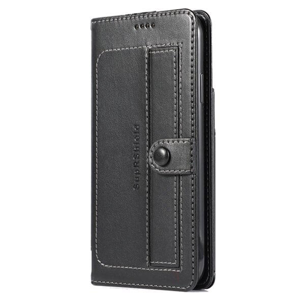 Samsung Galaxy S20 SupRShield Wallet Leather Card Holder Flip Protective Shockproof Magnetic Case Cover (Black Style 2) (8)