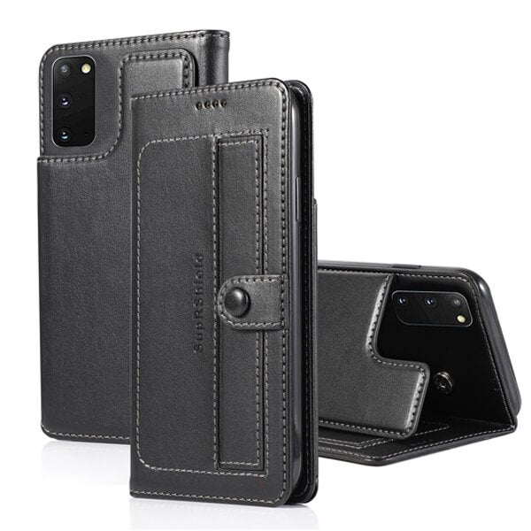 Samsung Galaxy S20 SupRShield Wallet Leather Card Holder Flip Protective Shockproof Magnetic Case Cover (Black Style 2) (8)