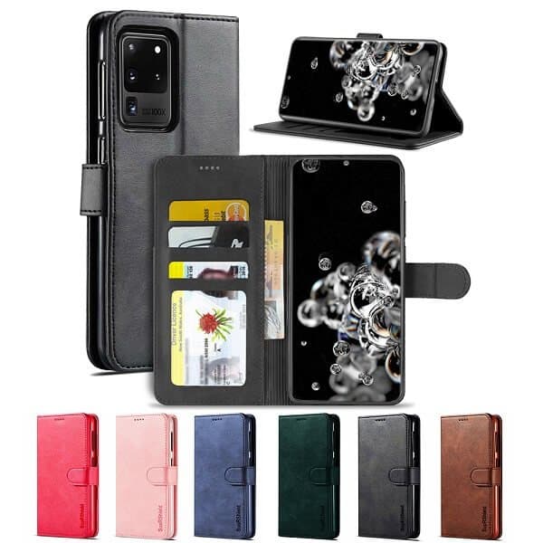 Samsung Galaxy S20 Ultra Genuine SupRShield Wallet Leather Flip Stand Magnetic Case Cover