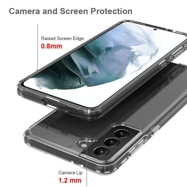 Samsung Galaxy S21 Clear Case Slim With 4 Corners [Shock Absorption] Hard Back Soft Bumper Cover