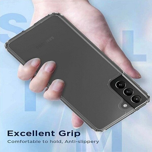 Samsung Galaxy S21 Clear Case Slim With 4 Corners [Shock Absorption] Hard Back Soft Bumper Cover