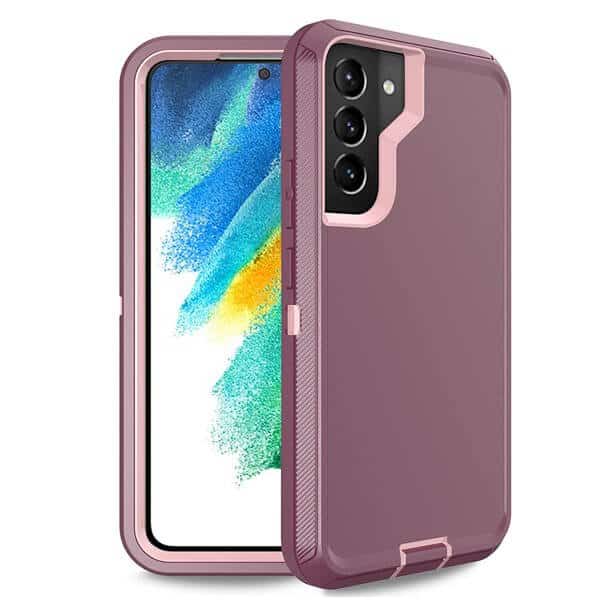 Samsung Galaxy S21 FE Case Drop Resistant Defender Tradies Heavy Duty Rugged Shockproof Tough Cover (Purple)Samsung Galaxy S21 FE Case Drop Resistant Defender Tradies Heavy Duty Rugged Shockproof Tough Cover (Purple)