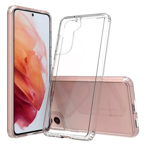 For Samsung Galaxy S21 | S21 FE | S21+ /S21 Plus | S21 Ultra Clear Case Slim With 4 Corners [Shock Absorption] Hard Back Soft Bumper Cover