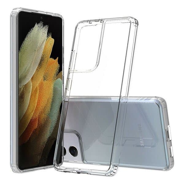 Samsung Galaxy S21 Ultra Clear Case Slim With 4 Corners [Shock Absorption] Hard Back Soft Bumper Cover