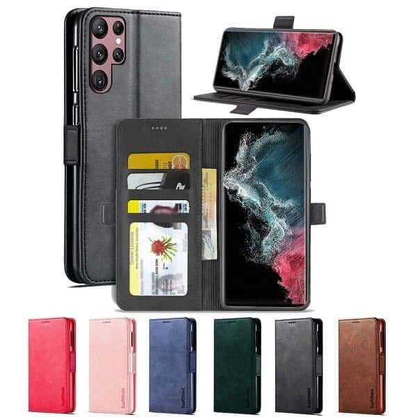 For Samsung Galaxy S22 | S22+ /S22 Plus | S22 Ultra SupRShield Wallet Leather Card Holder Flip Protective Shockproof Magnetic Case Cover