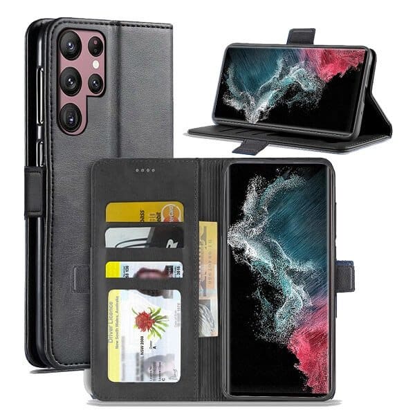 For Samsung Galaxy S22 | S22+ /S22 Plus | S22 Ultra SupRShield Wallet Leather Card Holder Flip Protective Shockproof Magnetic Case Cover