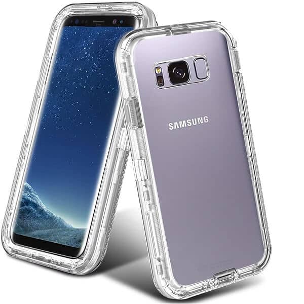 Samsung Galaxy S8 Case Clear Drop Resistant Defender Tough Bumper Heavy Duty Shockproof Back Cover