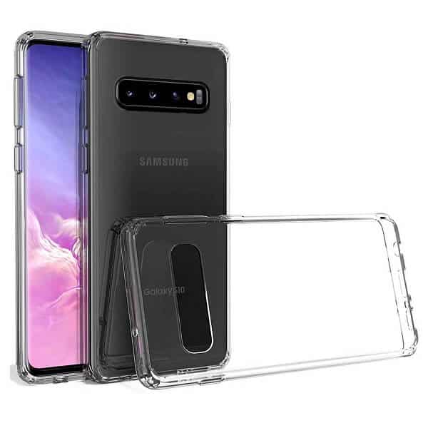 Samsung Galaxy S10 Clear Case Slim With 4 Corners [Shock Absorption] Hard Back Soft Bumper Cover