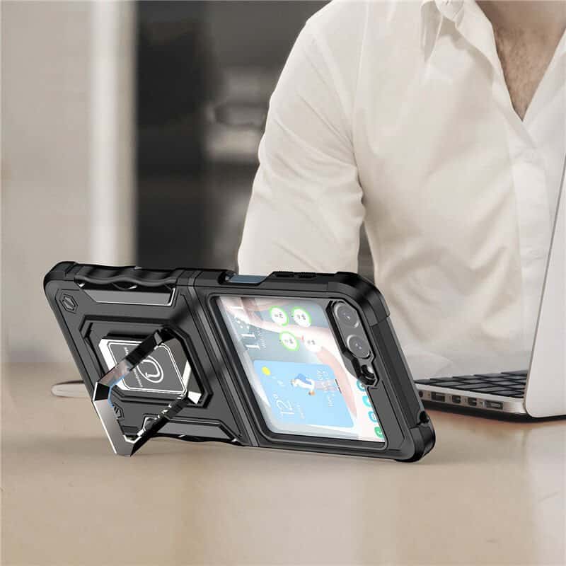 Samsung Galaxy Z Flip 5 5G Magnetic Ring Rugged Shockproof Case Heavy Duty Protective Back Cover (8)