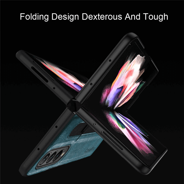 Samsung Galaxy Z Fold 4 5G Phone Case with S Pen Holder, PU Leather Protective Case with Flip Cover and Kickstand