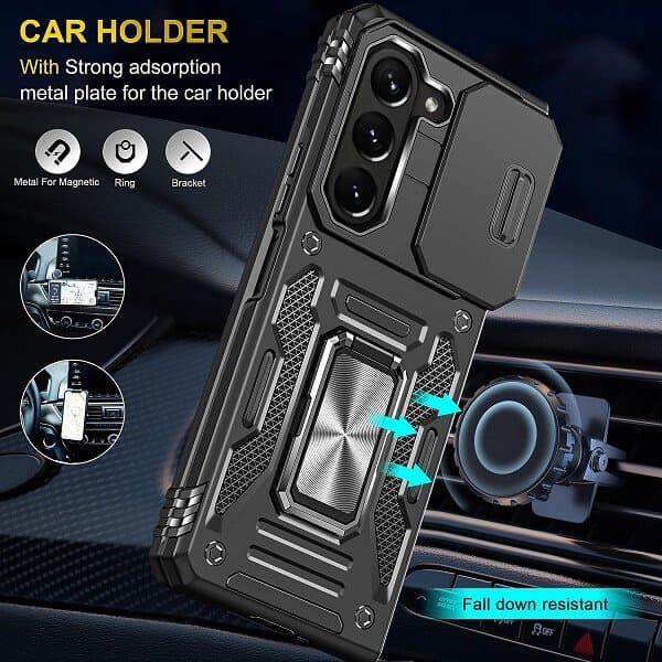 Samsung Galaxy Z Fold 5 5G Magnetic Ring Rugged Shockproof Case Heavy Duty Protective Back Cover