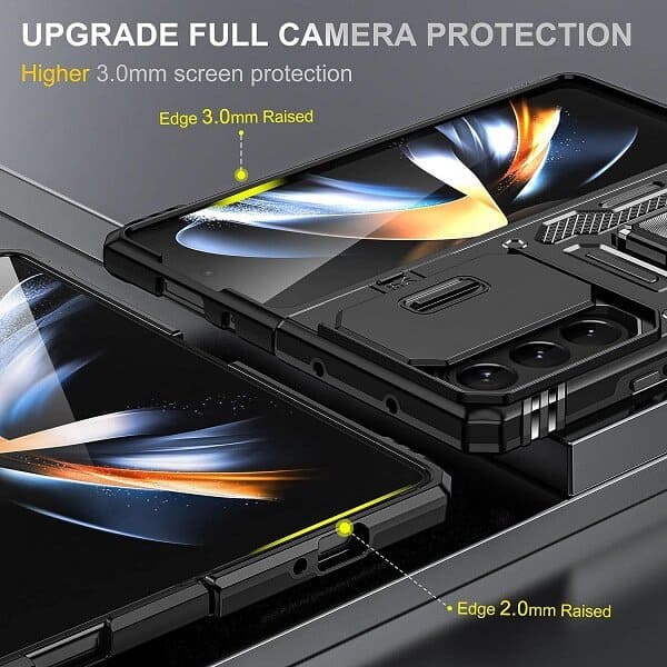 Samsung Galaxy Z Fold 5 5G Magnetic Ring Rugged Shockproof Case Heavy Duty Protective Back Cover