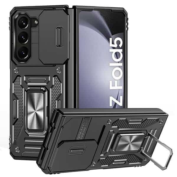 Samsung Galaxy Z Fold 5 5G Magnetic Ring Rugged Shockproof Case Heavy Duty Protective Back Cover