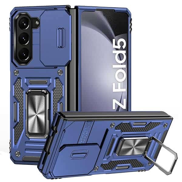 Samsung Galaxy Z Fold 5 5G Magnetic Ring Rugged Shockproof Case Heavy Duty Protective Back Cover