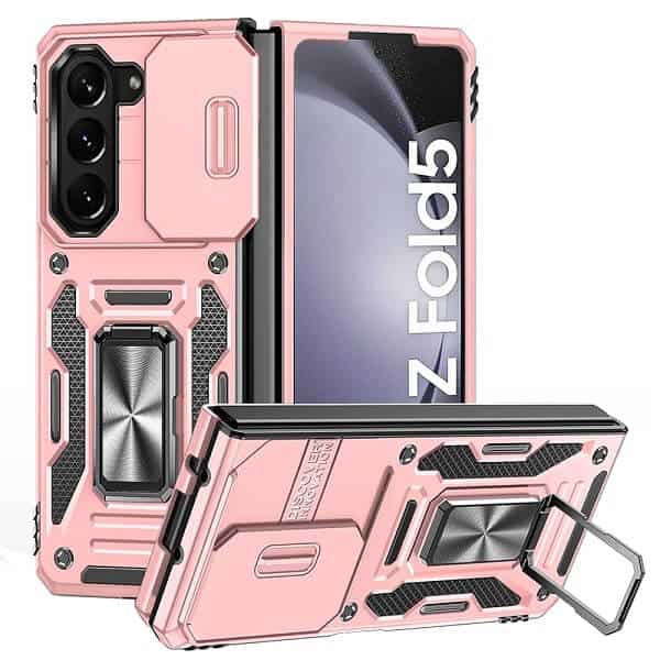Samsung Galaxy Z Fold 5 5G Magnetic Ring Rugged Shockproof Case Heavy Duty Protective Back Cover