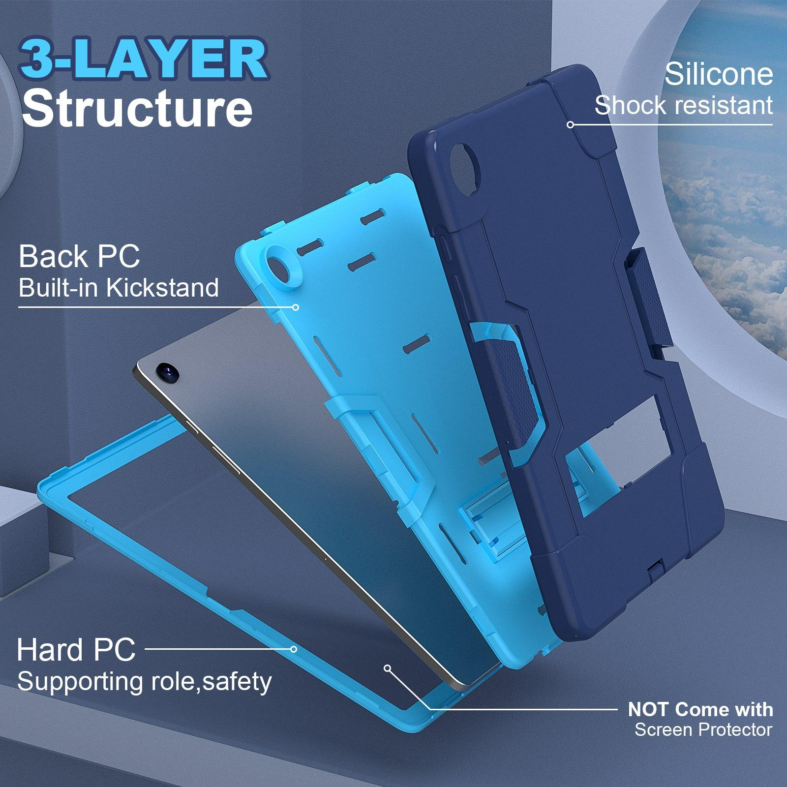 For Samsung Galaxy TAB A11+/A11 Plus Hybrid Fancy Shockproof Heavy Duty Kickstand Case Cover