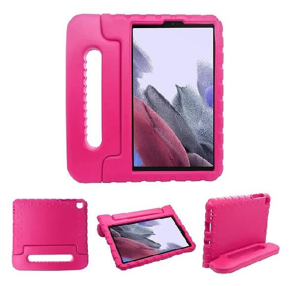 Samsung Galaxy Tab A7 Lite 8.7 inch SM- T220/T225 kids Case, Kickstand Shockproof Protective Handle Stand Light Weight Kids Friendly Cover (Black)