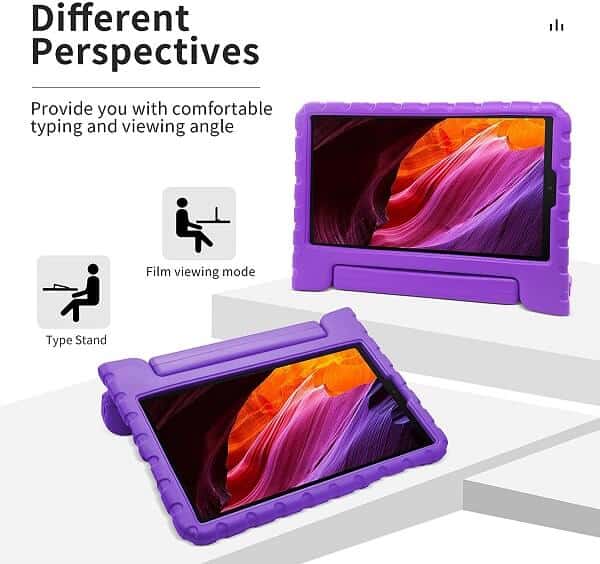 Samsung Galaxy Tab A7 Lite 8.7 inch SM- T220/T225 kids Case, Kickstand Shockproof Protective Handle Stand Light Weight Kids Friendly Cover (Black)