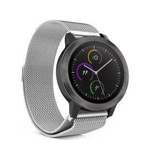 Garmin Vivoactive 3 Replacement Wristband Milanese Stainless Steel Watch Wrist Band Bracelet Kit Loop Strap Silver