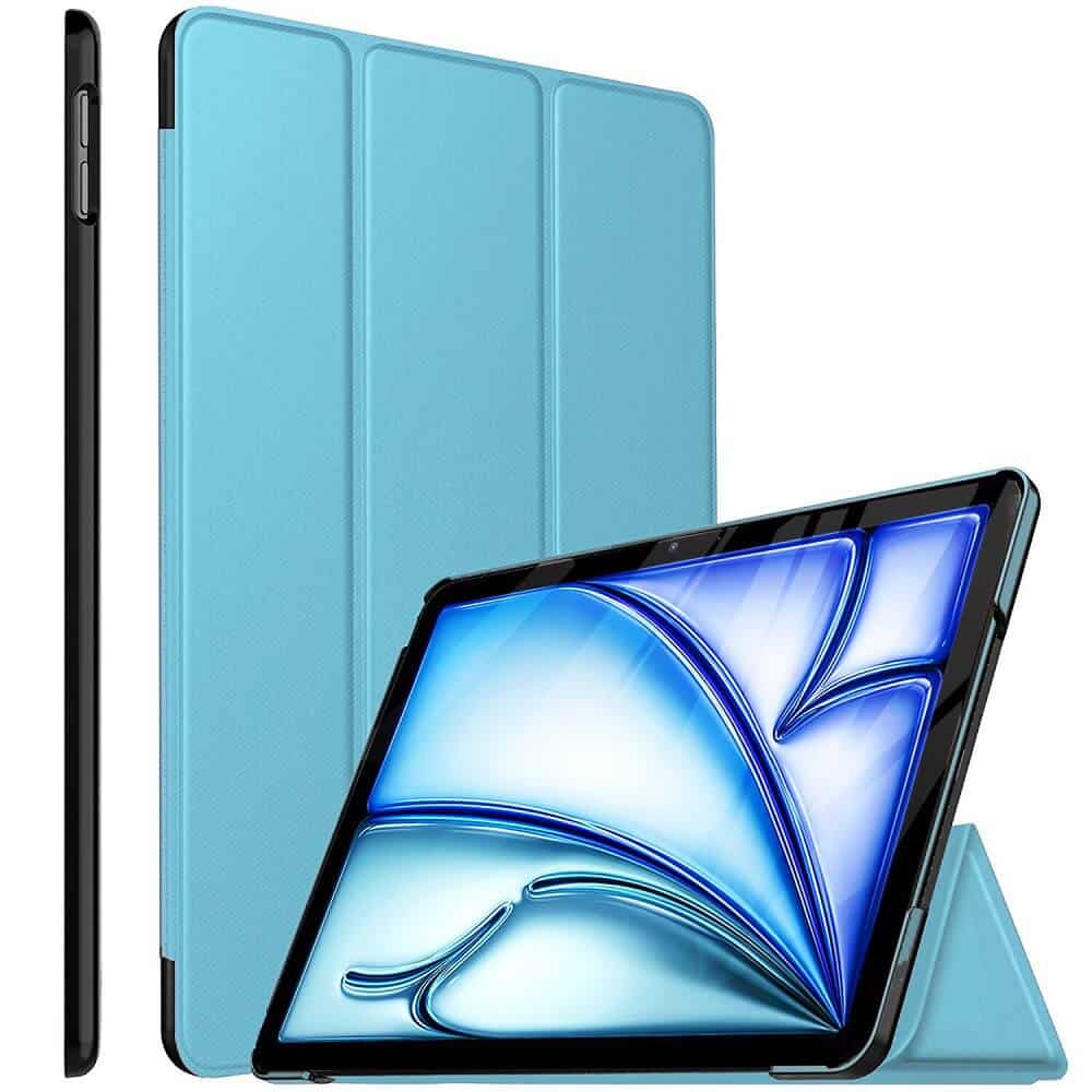 Apple iPad Air 11 2024 6th /5th /4th Gen Pro 11 inch Flip Cover Leather Stand Case Sky Blue