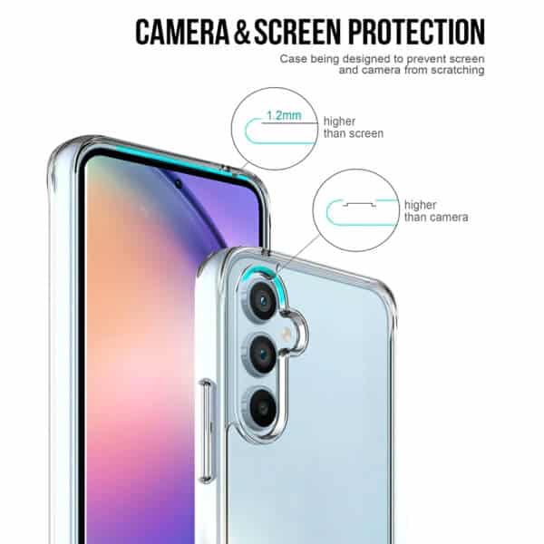 Space Clear Case For Samsung Galaxy S23 FE Anti-Shock Clear Hard Transparent Shockproof Cover