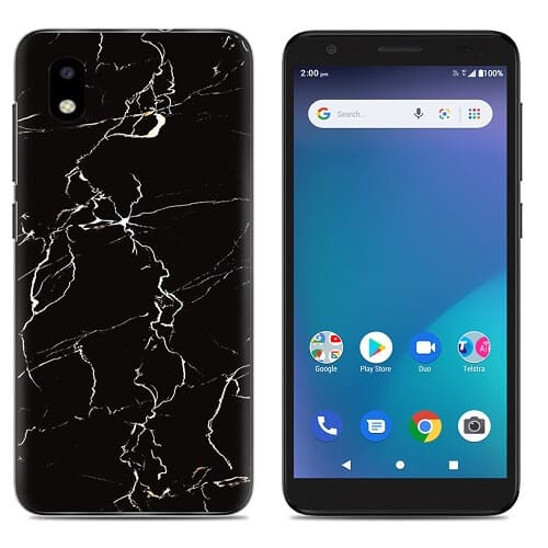 Telstra Essential Smart 3 Fancy Soft Gel Flexible TPU Protective Stylish Back Case Cover (Style 1)