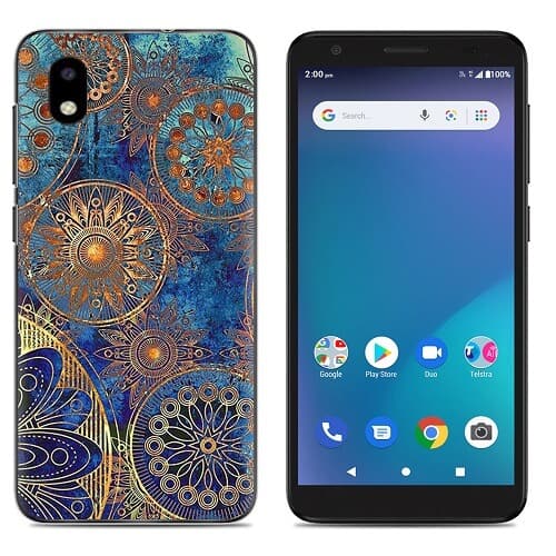 Telstra Essential Smart 3 Fancy Soft Gel Flexible TPU Protective Stylish Back Slim Case Cover (Style 2)