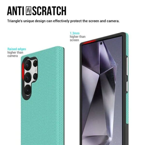 SupRShield Triangle For Samsung Galaxy Galaxy S24, S24+ S24 Plus & S24 Ultra Shockproof Case Rugged Heavy Duty Armor Rugged Bumper Back Cover