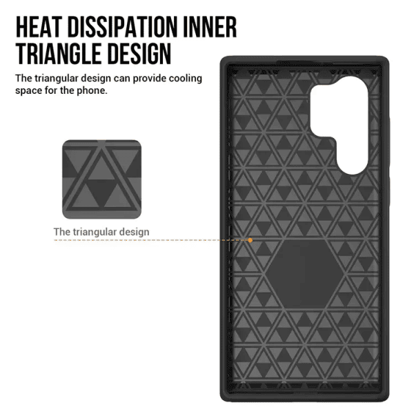 SupRShield Triangle For Samsung Galaxy Galaxy S24, S24+ S24 Plus & S24 Ultra Shockproof Case Rugged Heavy Duty Armor Rugged Bumper Back Cover