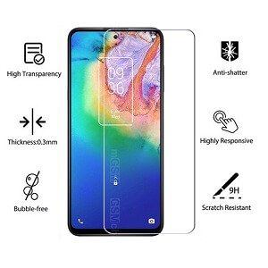 [2 Pack] TCL 20 5G Full Coverage Tempered Glass Screen Protector Film Guard ( Clear)