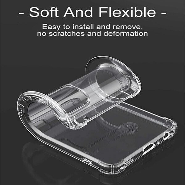 TCL 30 SE Clear Case Shockproof Tough Gel Clear Transparent Air Cushion Cover (Transparent)