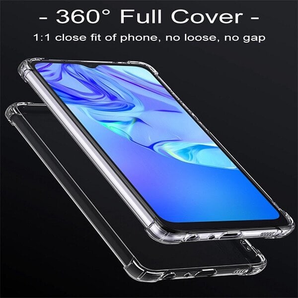 TCL 305 Clear Case Shockproof Tough Gel Clear Transparent Air Cushion Cover (Transparent)