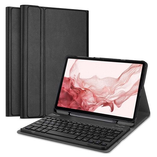 Samsung Galaxy Tab S8+ Bluetooth Keyboard Case With Pencil Holder