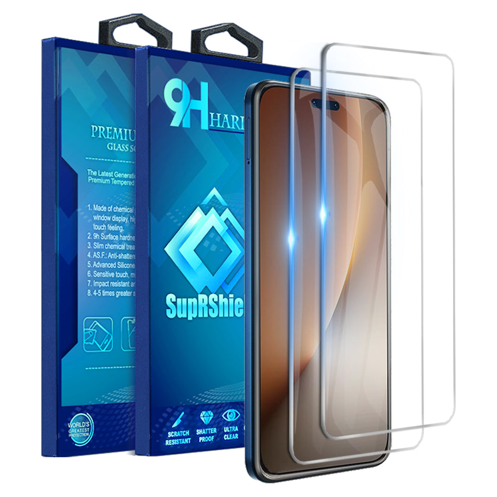 [2 Pack] For Honor X9D 5G | Honor Magic 8 Pro 5G SupRShield Tempered Glass LCD Screen Protector Film Guard (Clear)