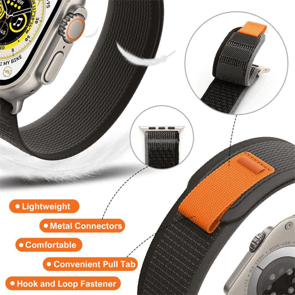 Trail Loop Wristband For Apple Watch Series 8 7 SE 6 5 4 3 2 1 Ultra Strap Replacement Wrist Band 38mm 40mm 41mm 42mm 44mm 45mm 49mm