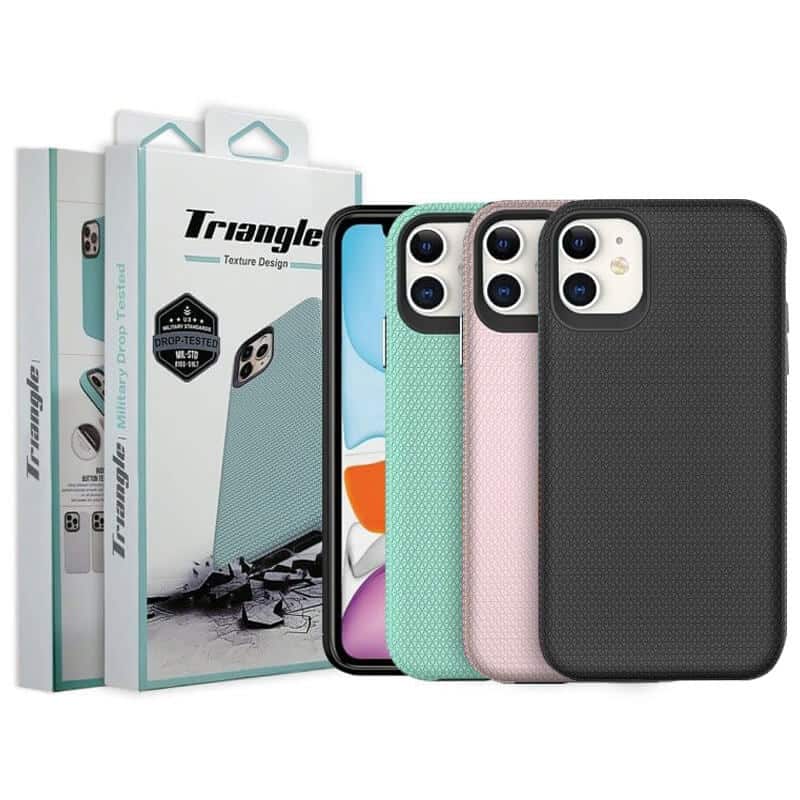 Triangle For iPhone 11 Shockproof Case Rugged Heavy Duty Armor Rugged Bumper Anti Knock Back Apple Cover