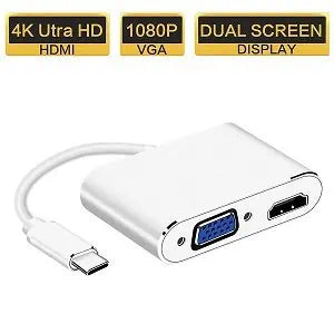 USB C to VGA & HDMI Adapter