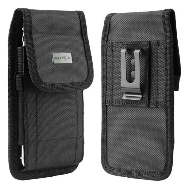 Universal Vertical Cell Phone Holster Pouch Wallet Case With Belt Clip For Phone ( Up to 6.9 inch) For iPhone Galaxy Nokia Oppo Google Motorola